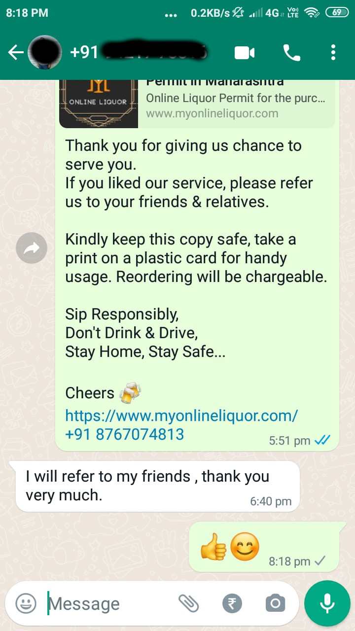 Myonlineliquor.com Testimonial 10: I will refer to my friends , thank you very much.